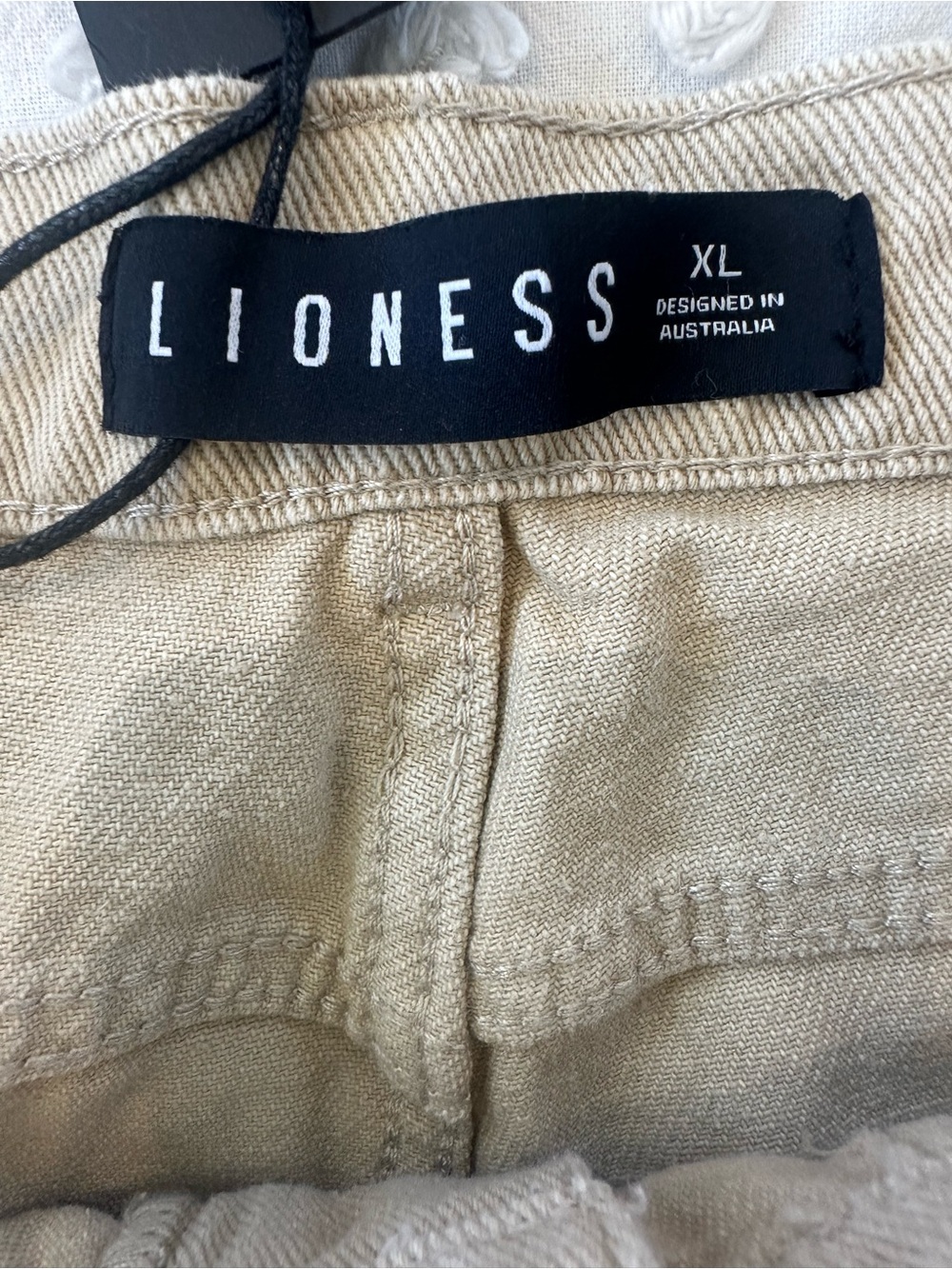 NWT Revolve Lioness Miami Vice Barrel Leg Pant in Beige - Picture 11 of 12